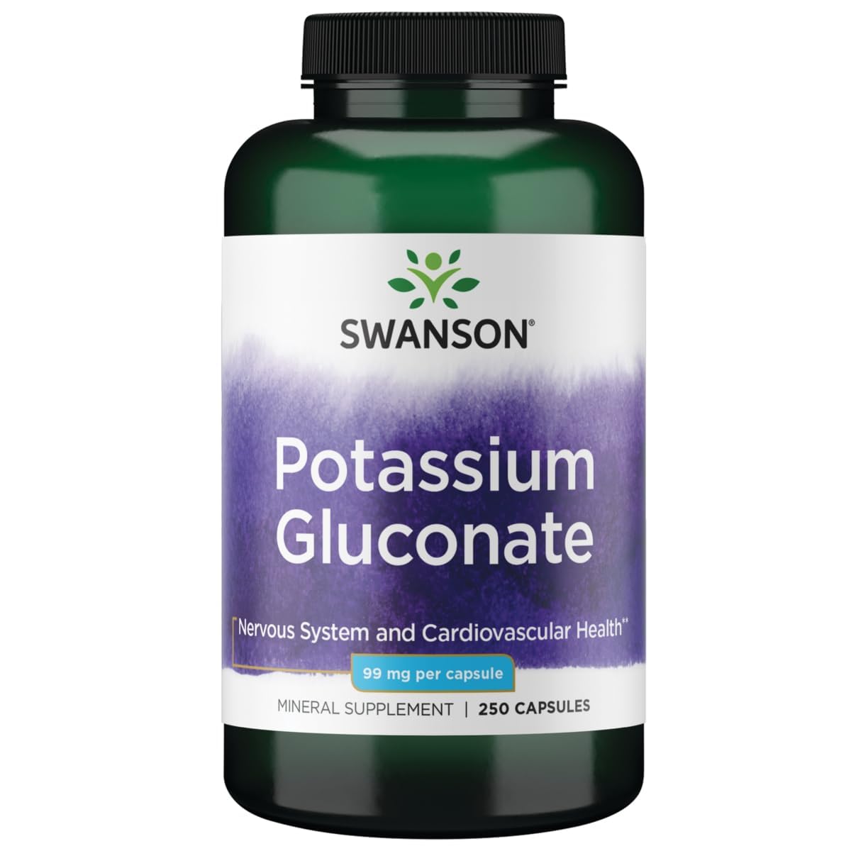 Swanson Potassium (Gluconate) 99 Milligrams Capsules, 250