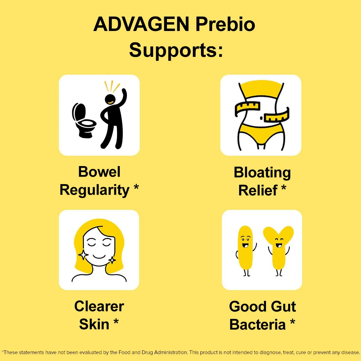 ADVAGEN Prebio Fiber Supplement Powder 5.3 Ounce