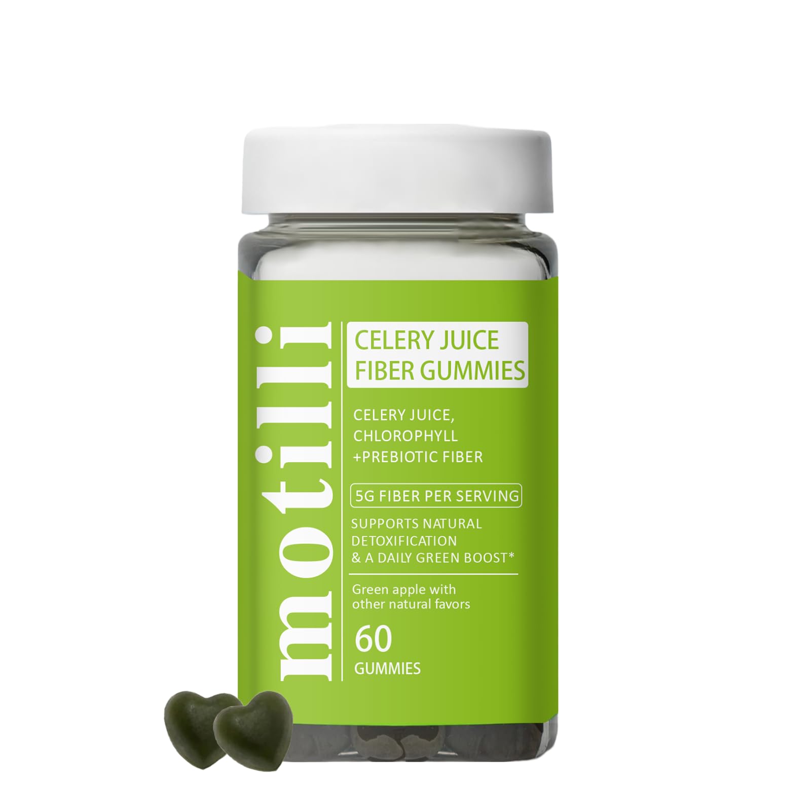 JLQJLQ Motilli Celery Juice Gummies, 60 Gummies
