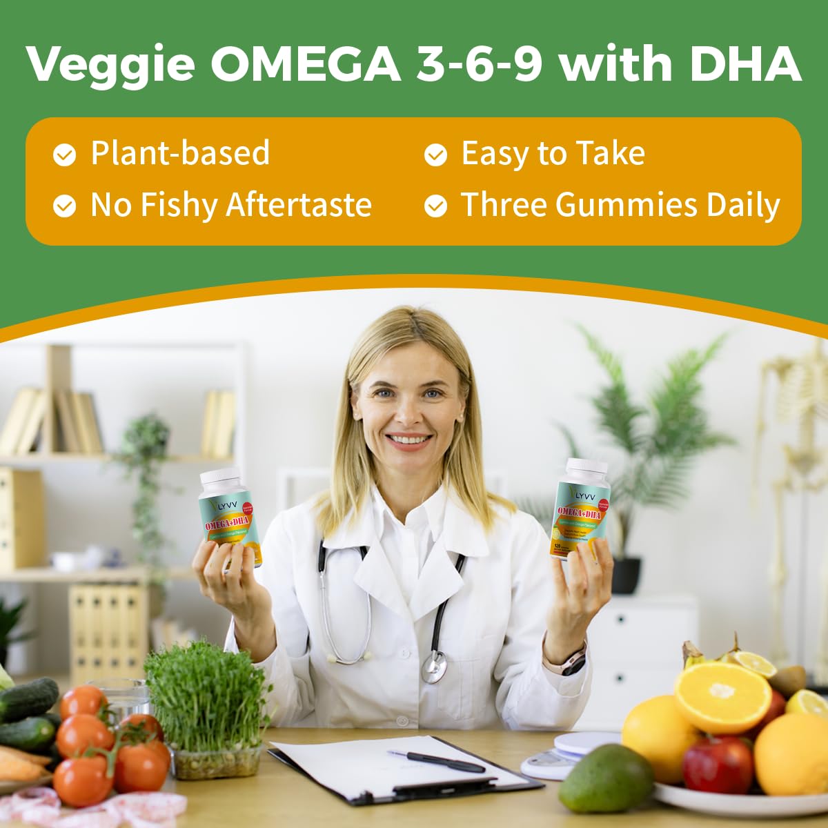 Lyvv Omega Plus DHA Gummy 120 Gummies