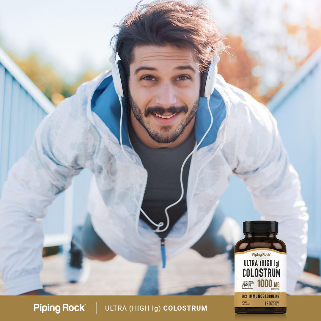 Piping Rock Colostrum Capsules 1000mg, 120 Capsules