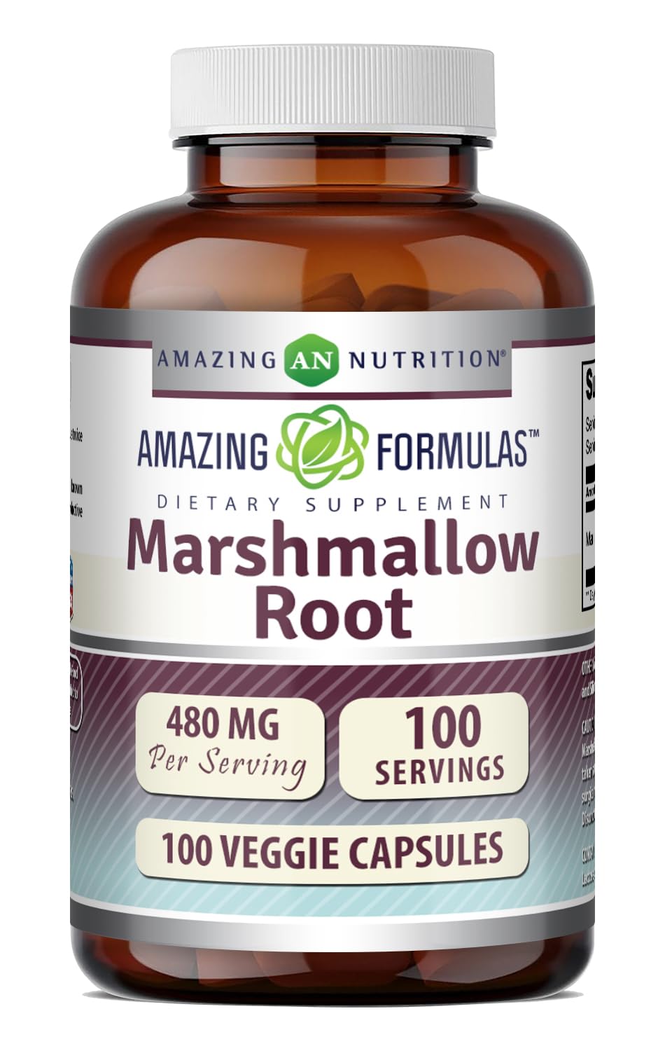 Amazing Nutrition Marshmallow Root Supplement Capsule 100 Count