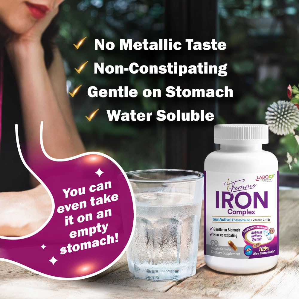LABO Nutrition Femme Iron Capsules, 90 Count
