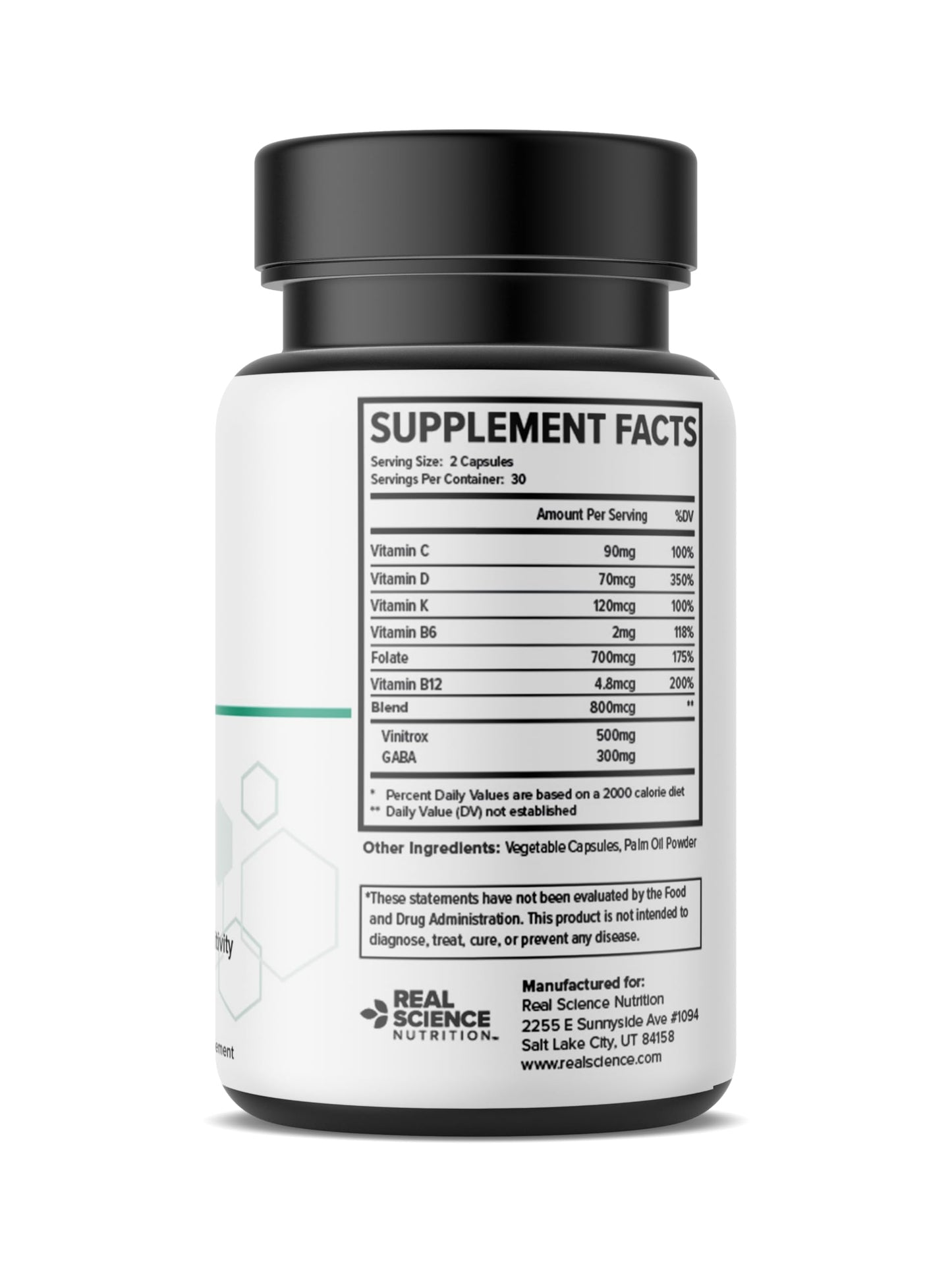 Real Science Nutrition Tinnex Miracle Tinnitus Relief Supplement Capsules 60 Count