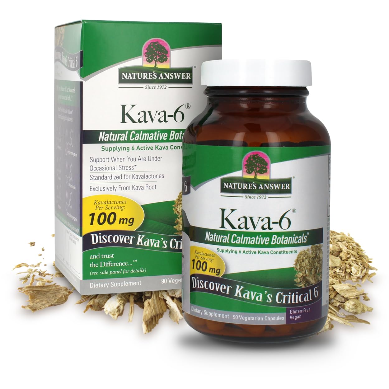 Nature's Answer Kava-6 Dietary Supplement Capsule 90 Count