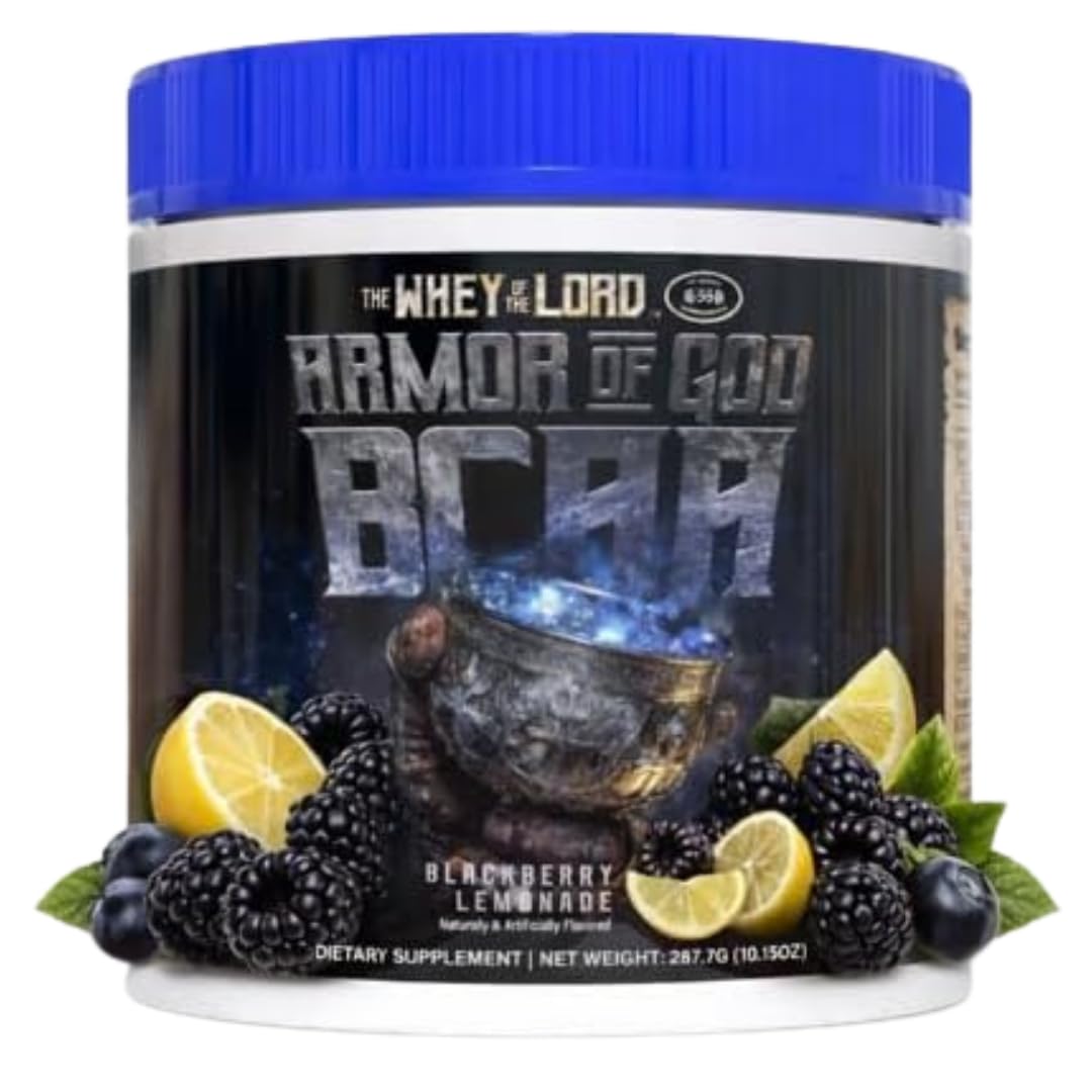 The Whey of The Lord Armor of God BCAA Amino Acid Recovery Supplement, Muscle Repair, Endurance, Hydration, Workout Support Powder, 10.14 Ounce