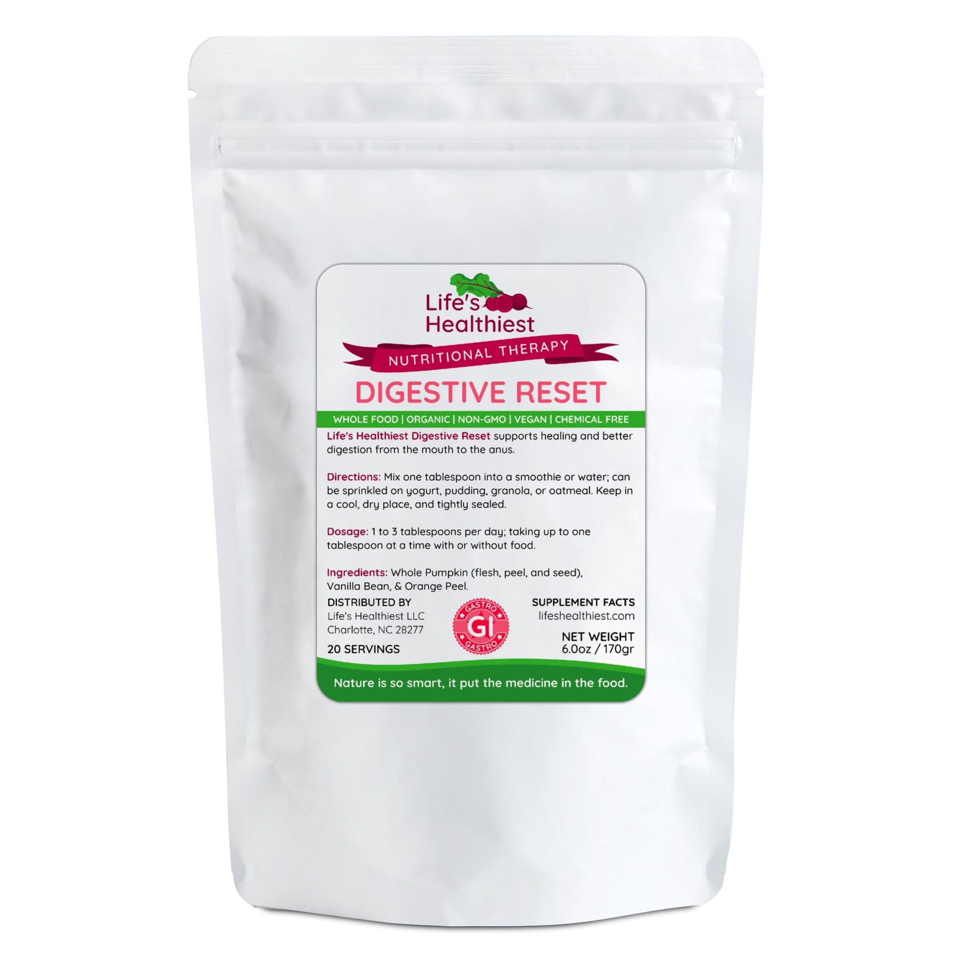 The Beet Lady Life's Healthiest Digestive Reset Whole Food Therapy Powder Blend, 6 Ounces