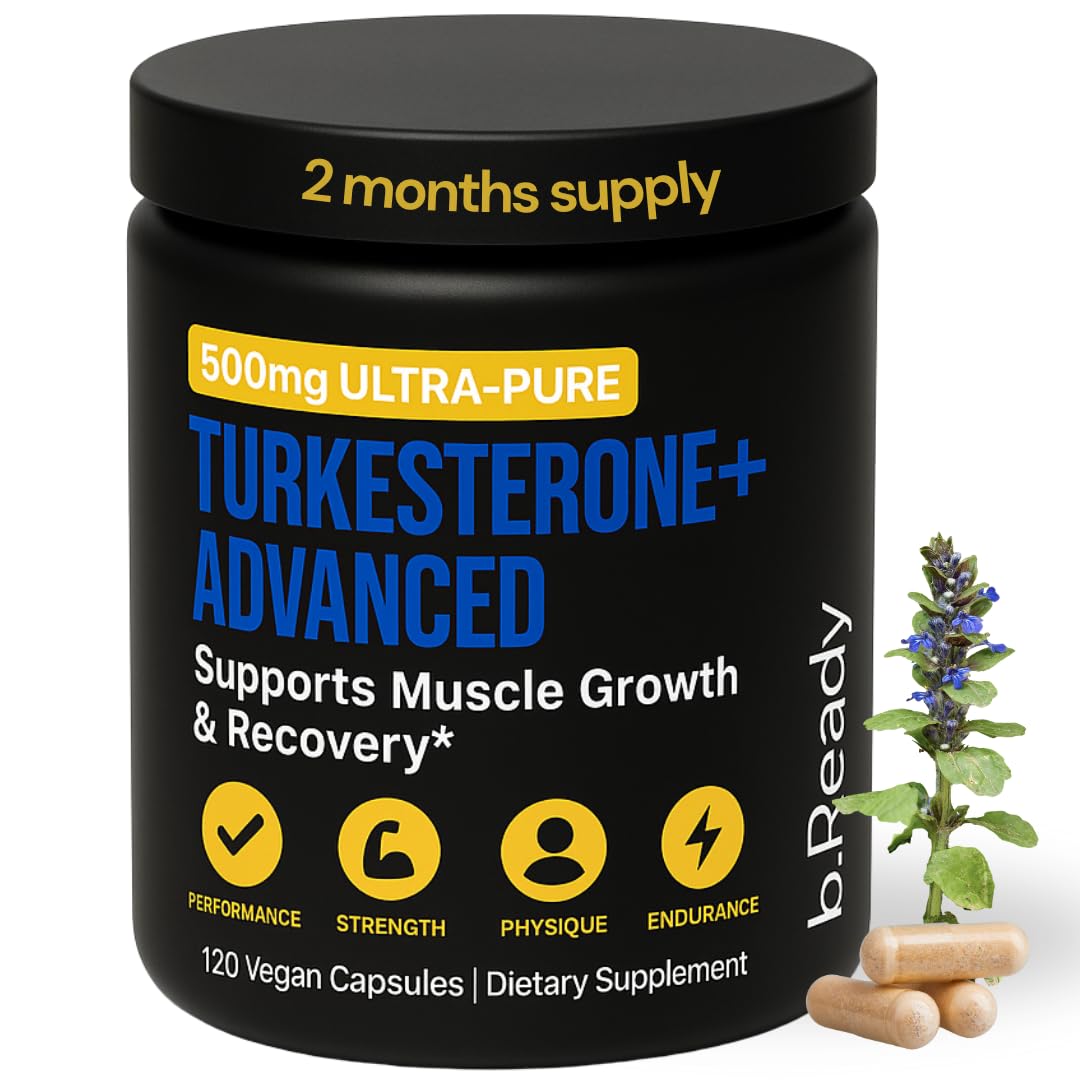 b.Ready Turkesterone Supplement 500mg Capsule 120 Count