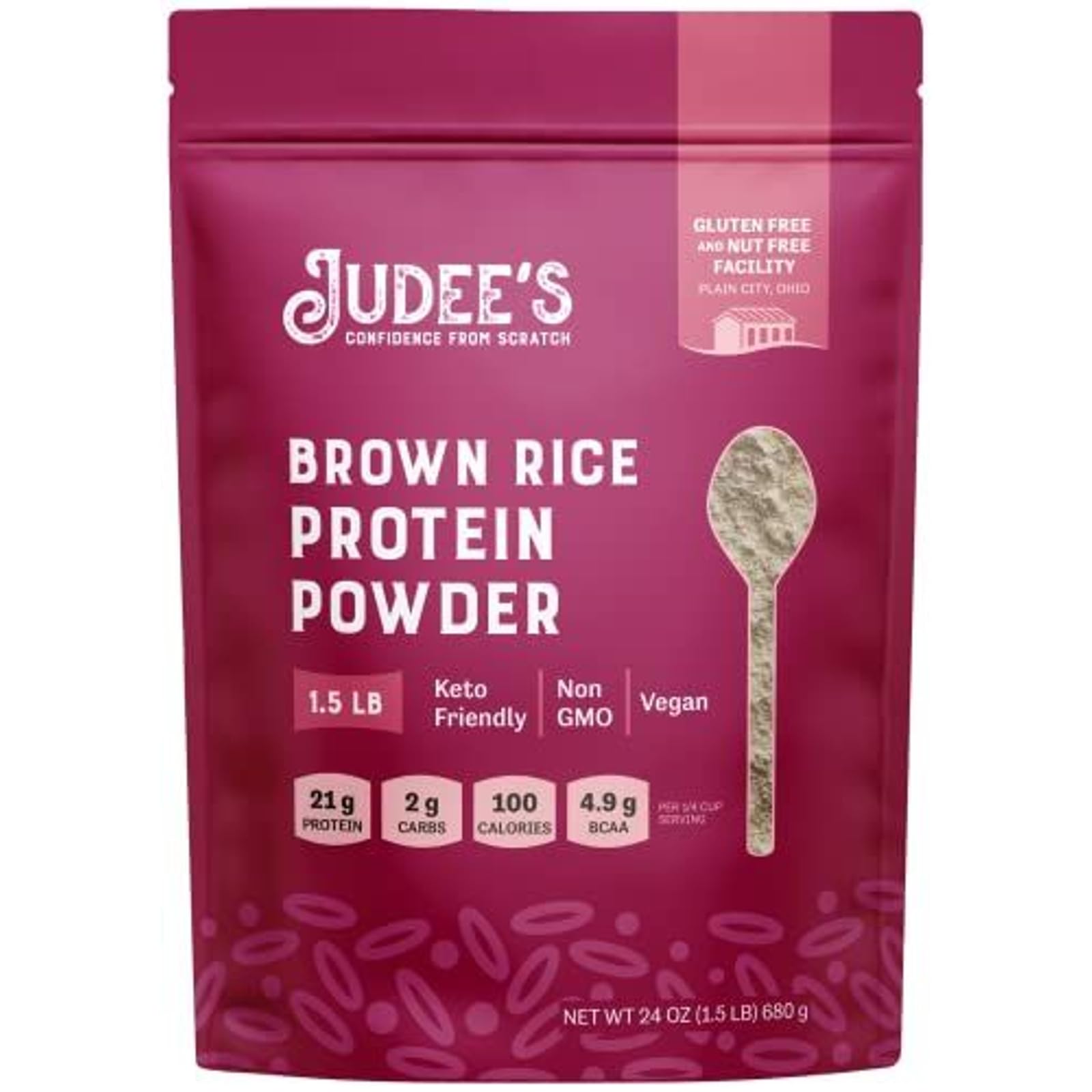 Judee's Gluten Free Brown Rice Protein Powder 24