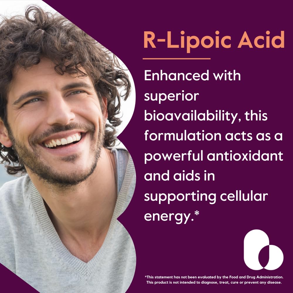 BESTVITE Stabilized R-Lipoic Acid 100mg Capsule 120 Count