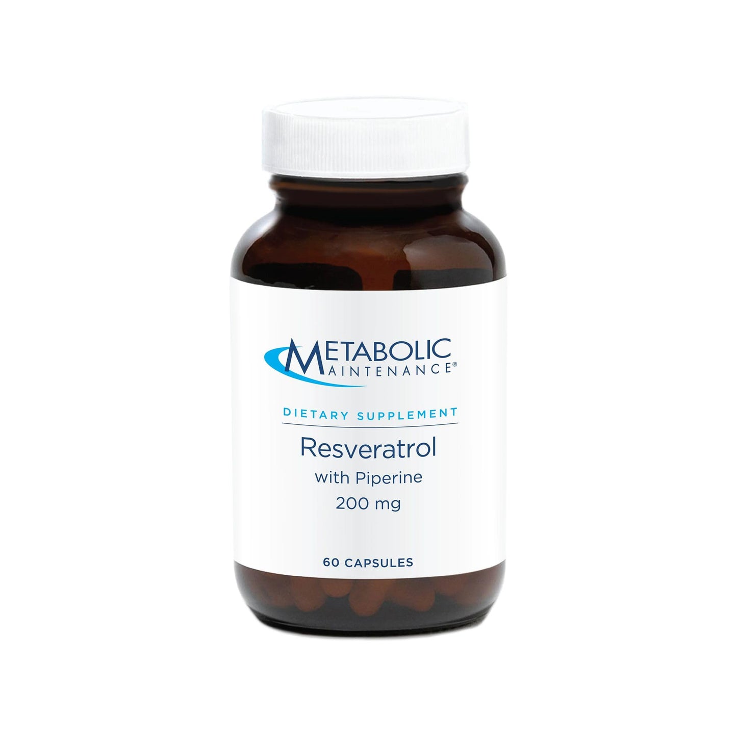 Metabolic Maintenance Resveratrol with Piperine Trans-Resveratrol Capsules, 60 Capsules