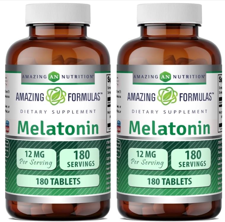 Amazing Nutrition Melatonin 12 mg Per Serving Tablets, 360 Tablets