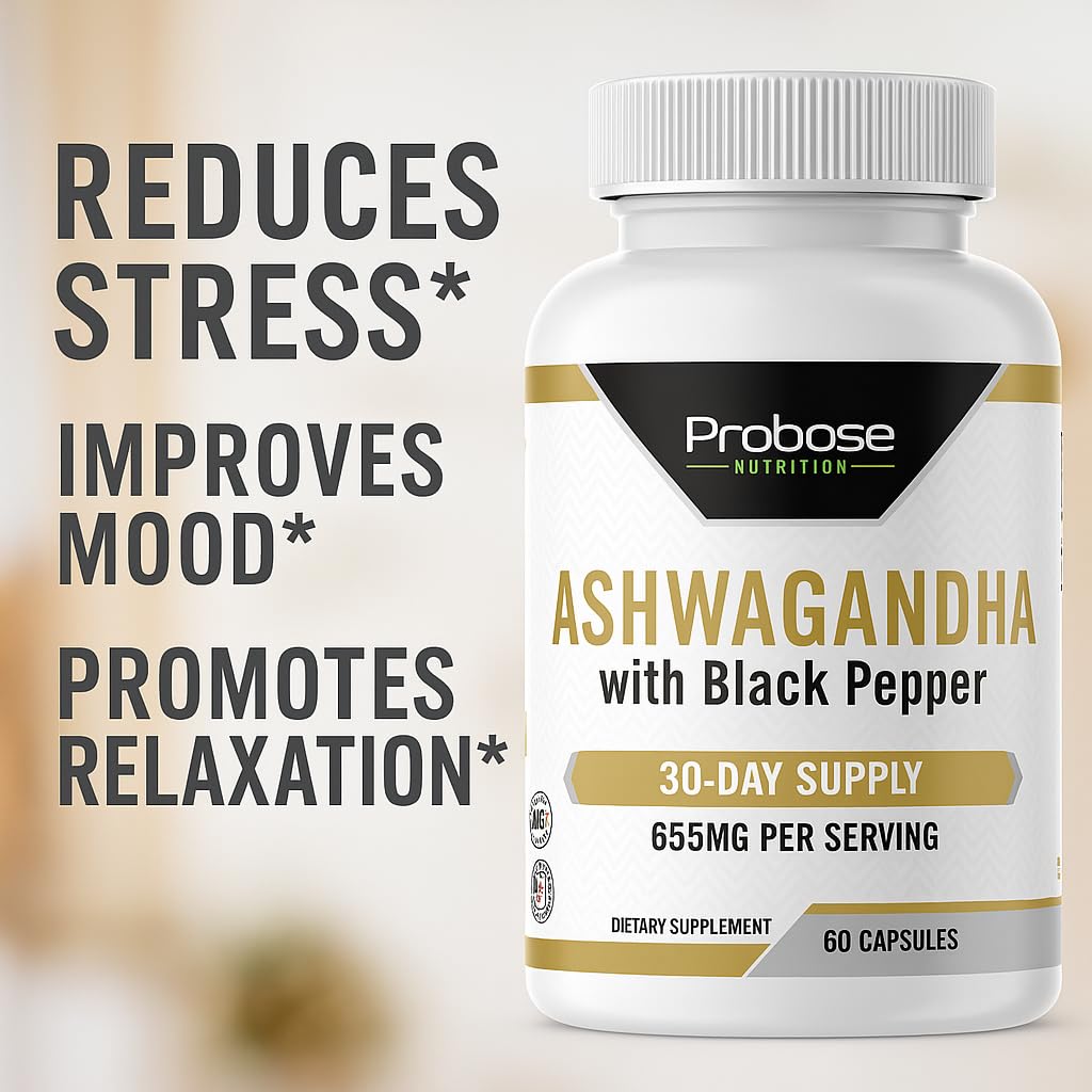 Probase Nutrition Ashwagandha with Black Pepper 60 Capsules