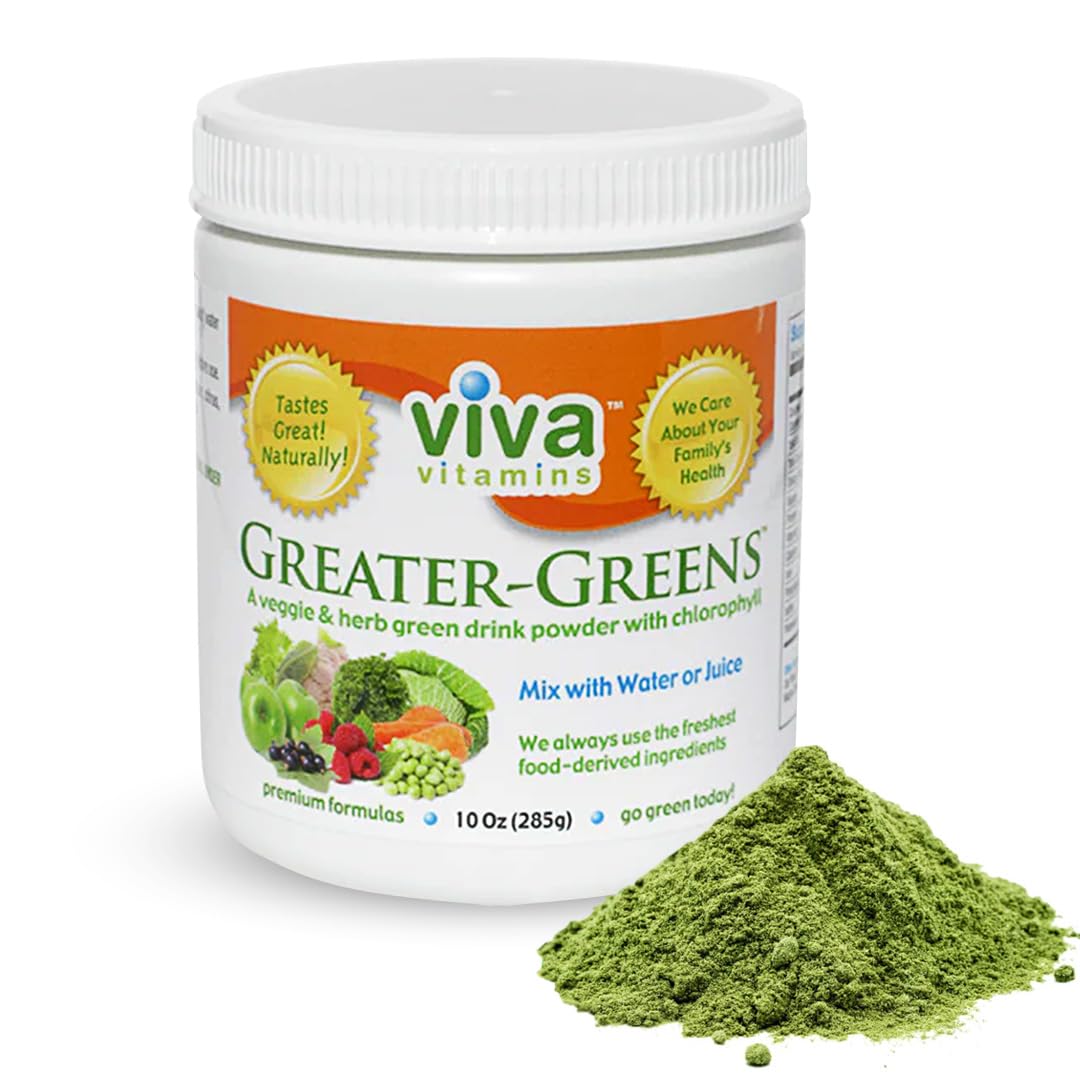 Viva Vitamins Greater Greens Detox Cleanse Powder, 10 oz