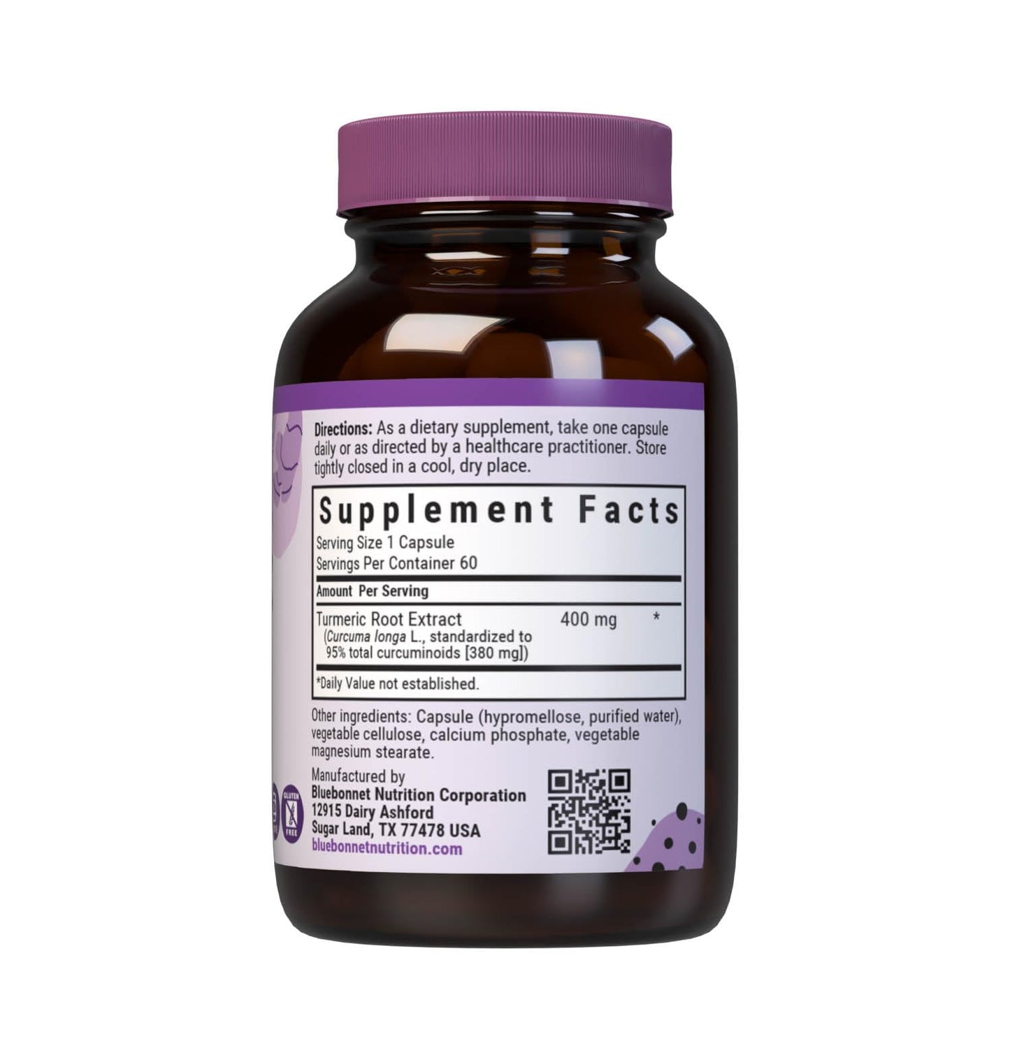 BlueBonnet Turmeric Root Extract Capsules, 60 Count