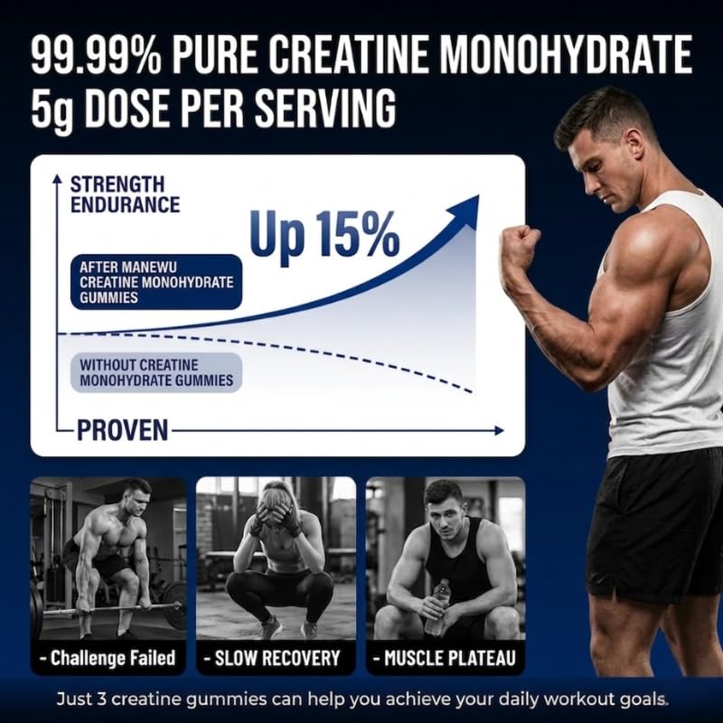 Manewu Creatine Monohydrate Gummy 90 Count