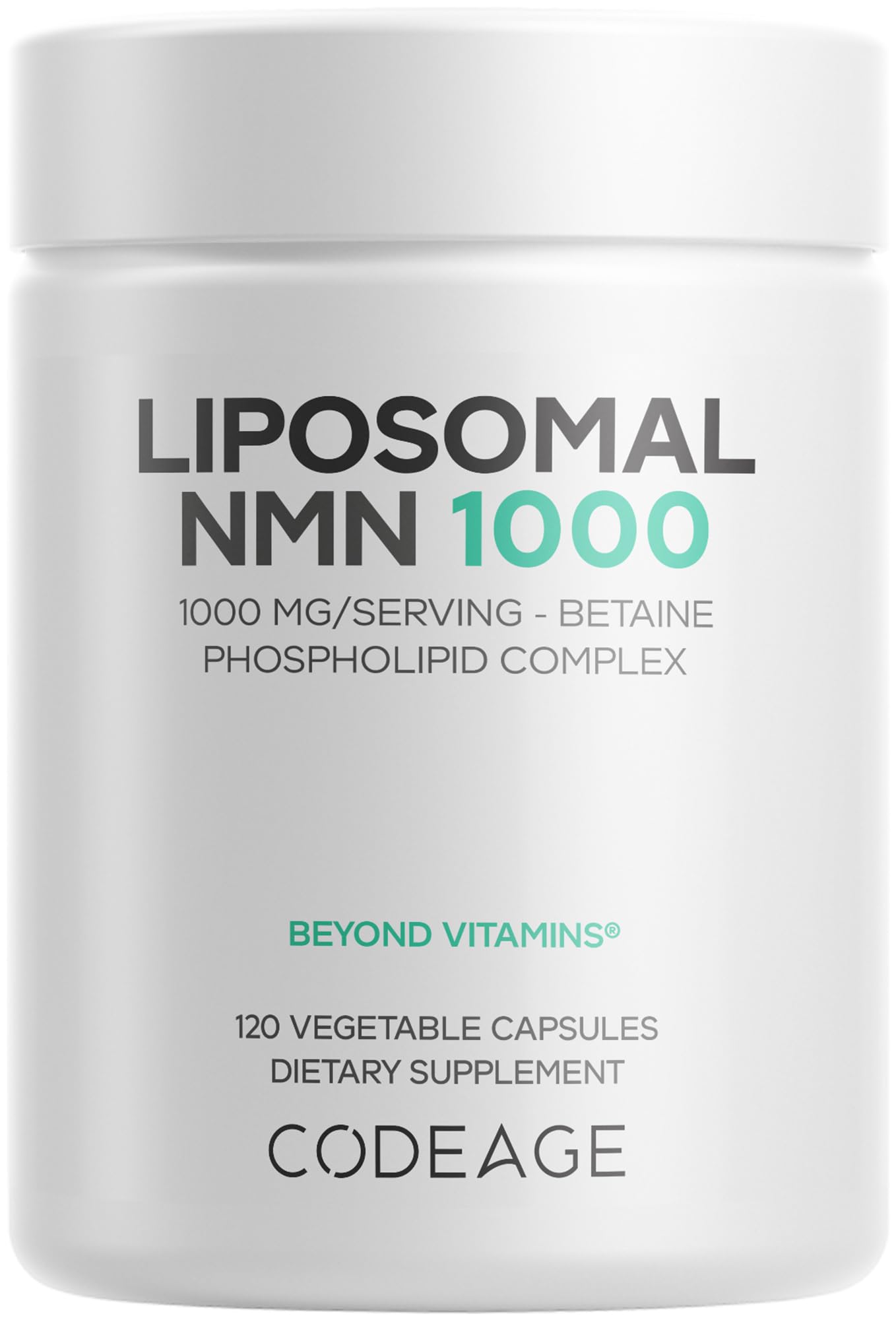 Codeage Liposomal NMN 1000mg Supplement 120 Capsules