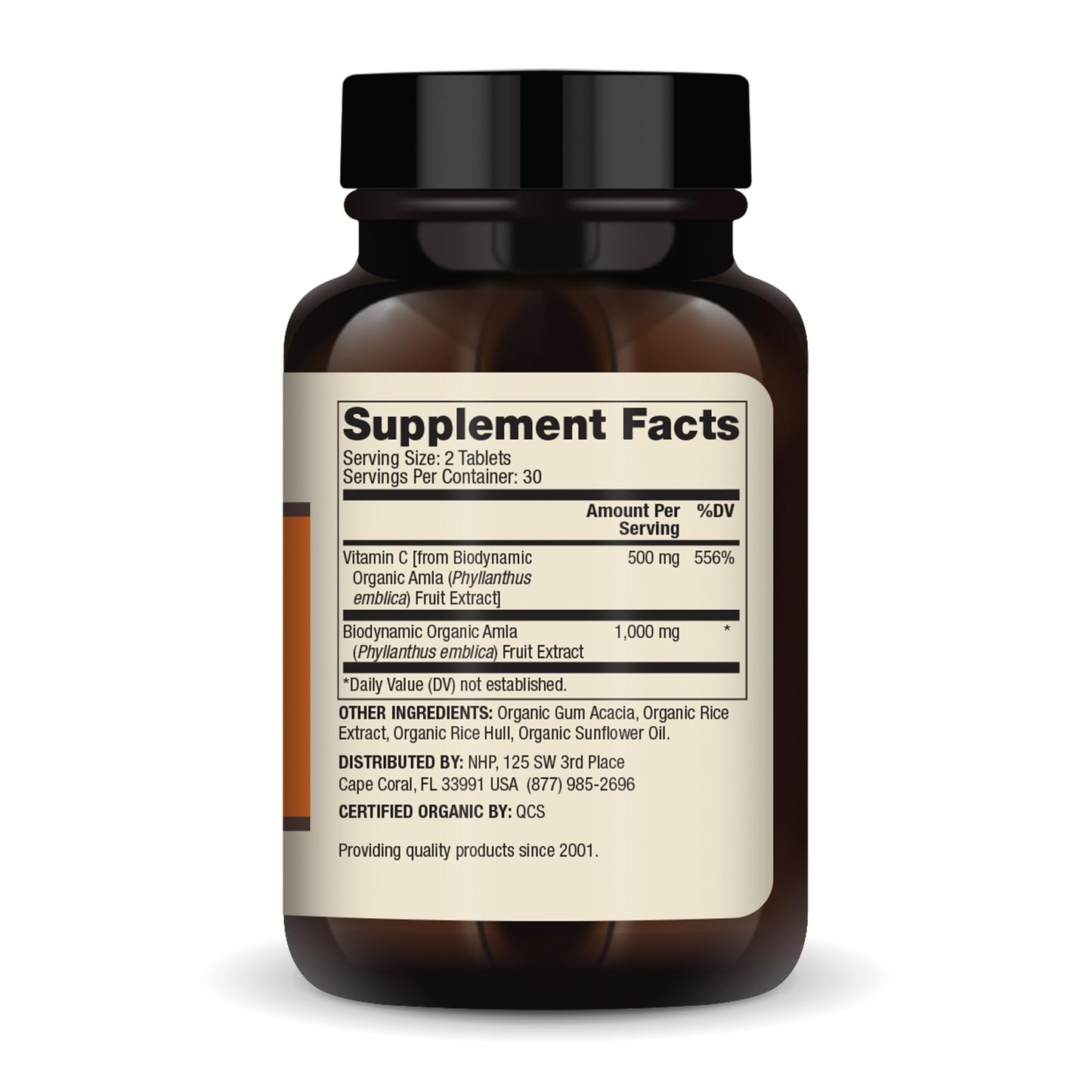 Dr. Mercola Biodynamic Organic Vitamin C Amla Extract 500 mg Vitamin C Tablet, 60 Tablets