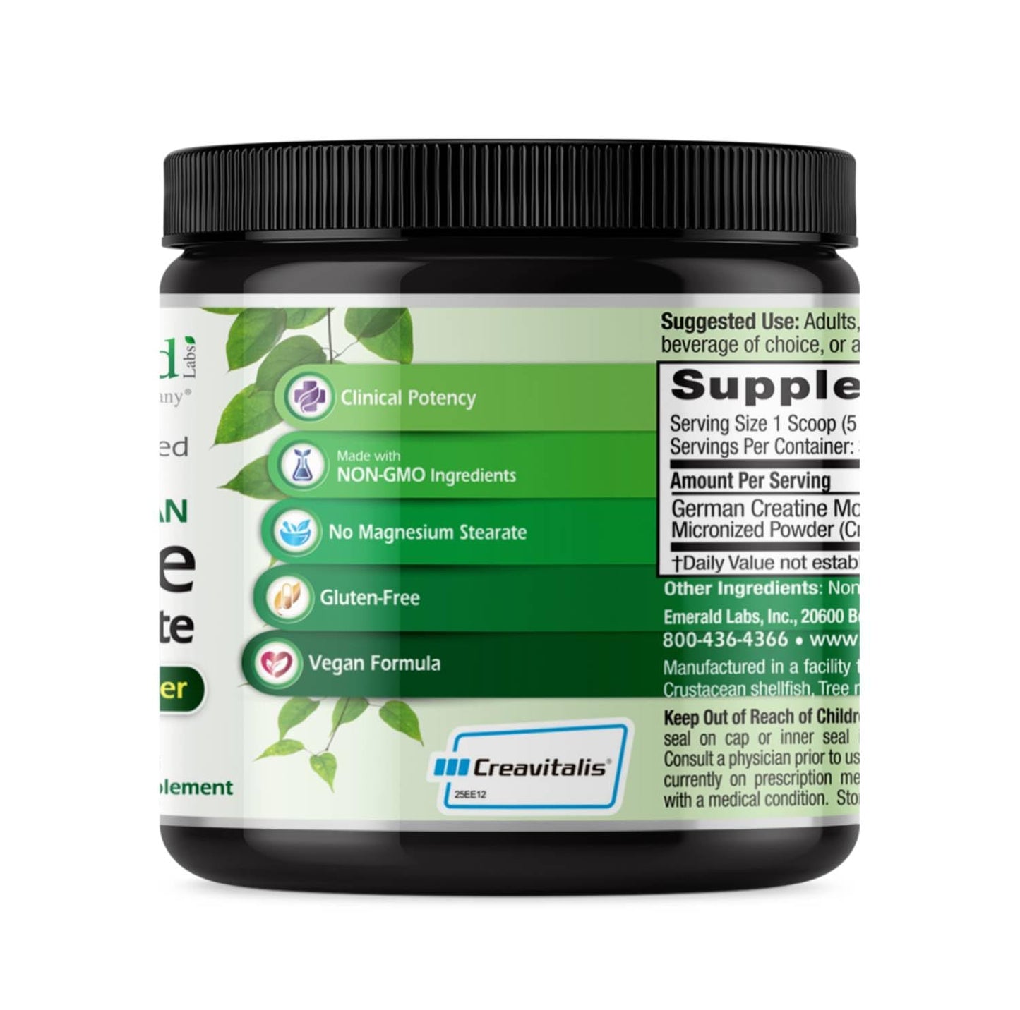 Emerald Laboratories German Creatine Monohydrate Micronized Powder - 5.29 Ounce