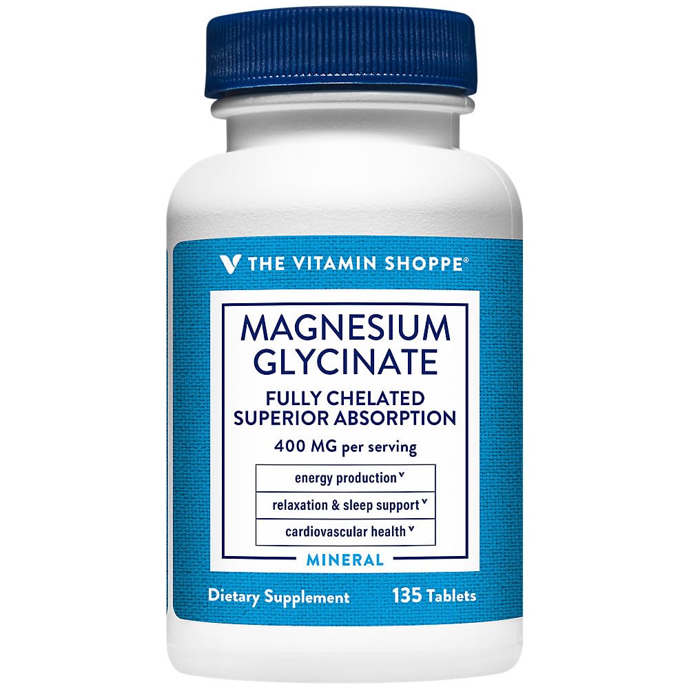The Vitamin Shoppe Magnesium Glycinate 400 mg Tablets 135 Count
