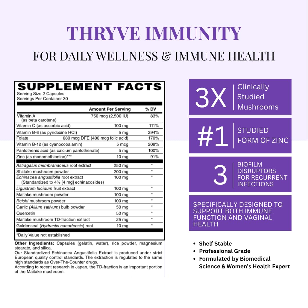 With Meraki Co. Thryve Immunity Women's Immune Support Supplement Capsules 60 Count