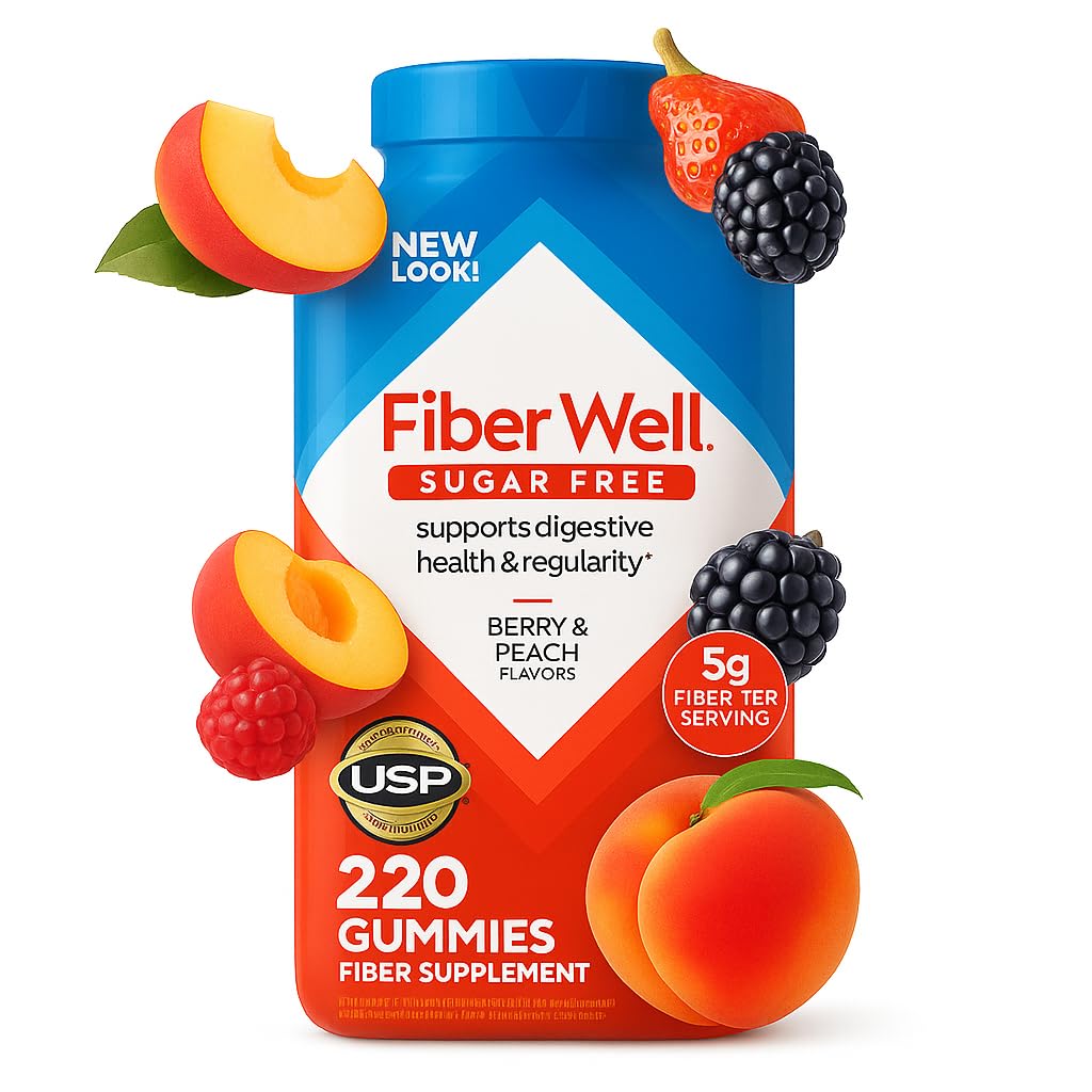 R&C Store Essentials Home Vita Fiber Well Gummies Sugar Free Gummy, 220 Count
