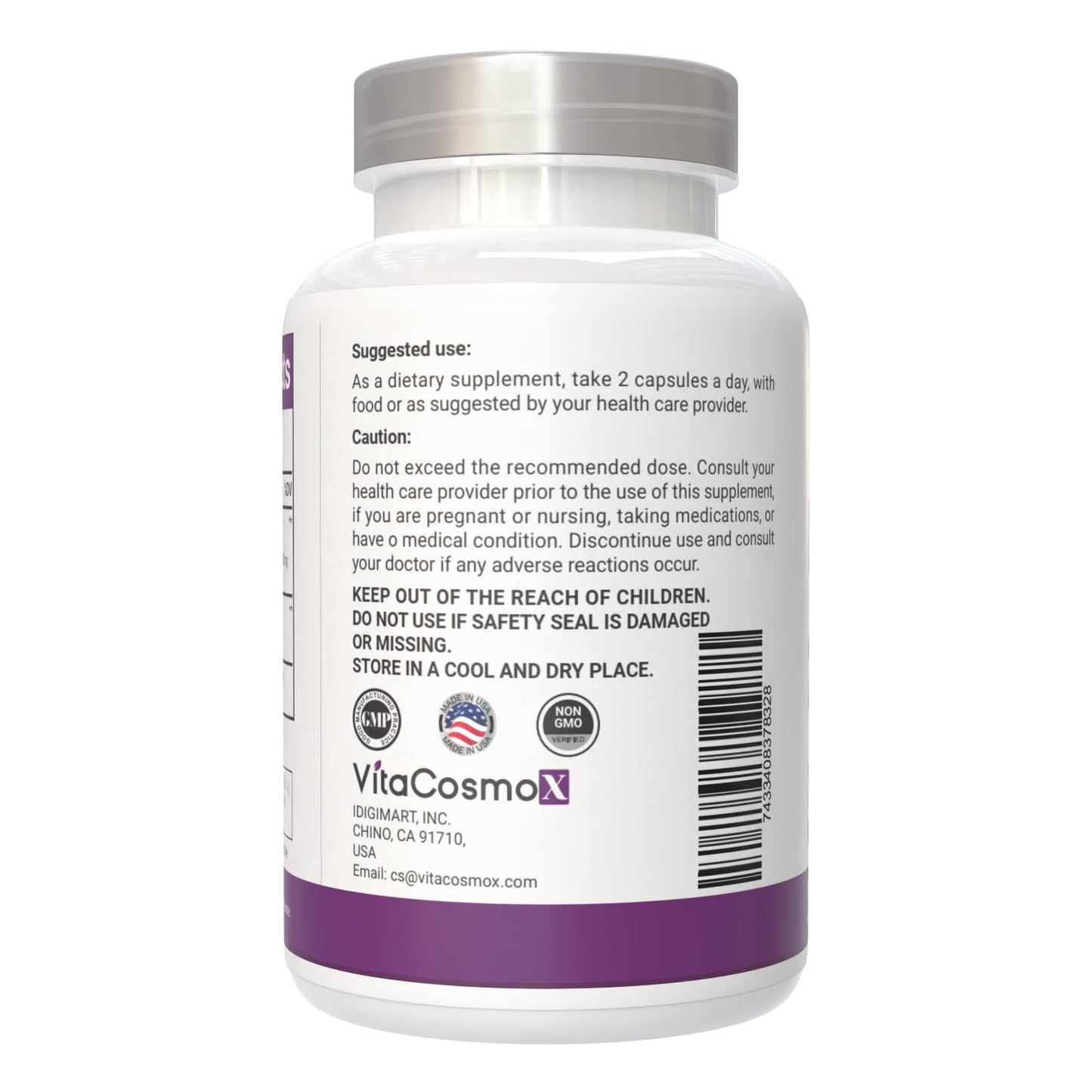 VitaCosmoX Milk Thistle 2,000 mg Capsules, 240 Count