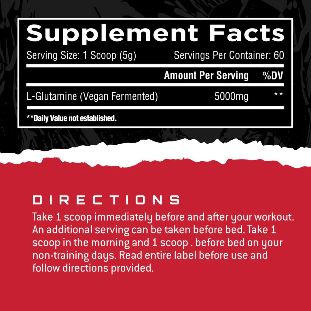Unmatched Vegan Fermented Glutamine Powder 10.58 oz