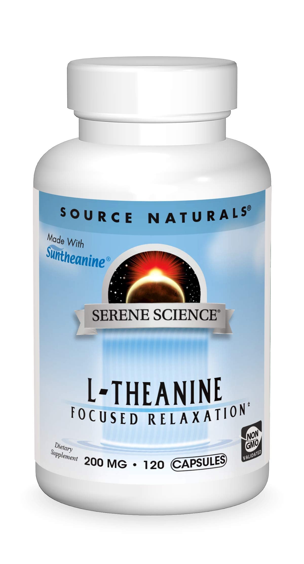 Source Naturals Serene Science L-Theanine Made with Suntheanine 200 mg, 120 Capsules
