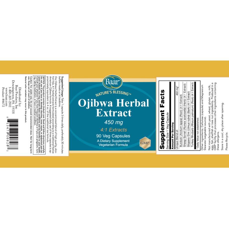 Baar Ojibwa (Esiak) Extract Capsules 1 Count