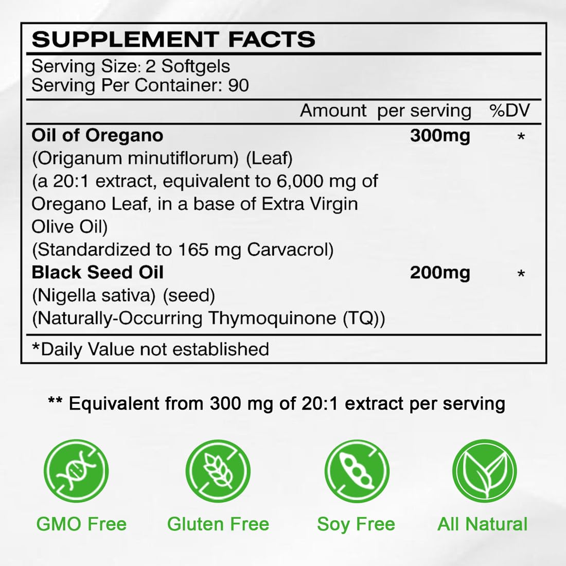 Vespecial Oil of Oregano with Black Seed Oil Softgels 180 Count
