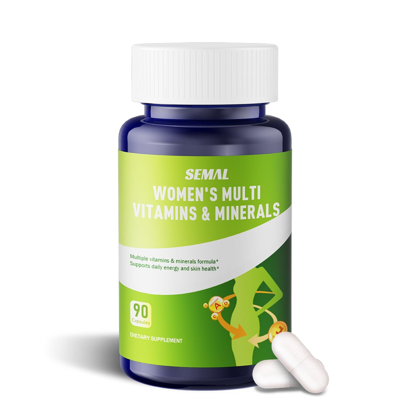SEMAL Daily Multivitamin & Multimineral Supplement for Women, 90 Capsules