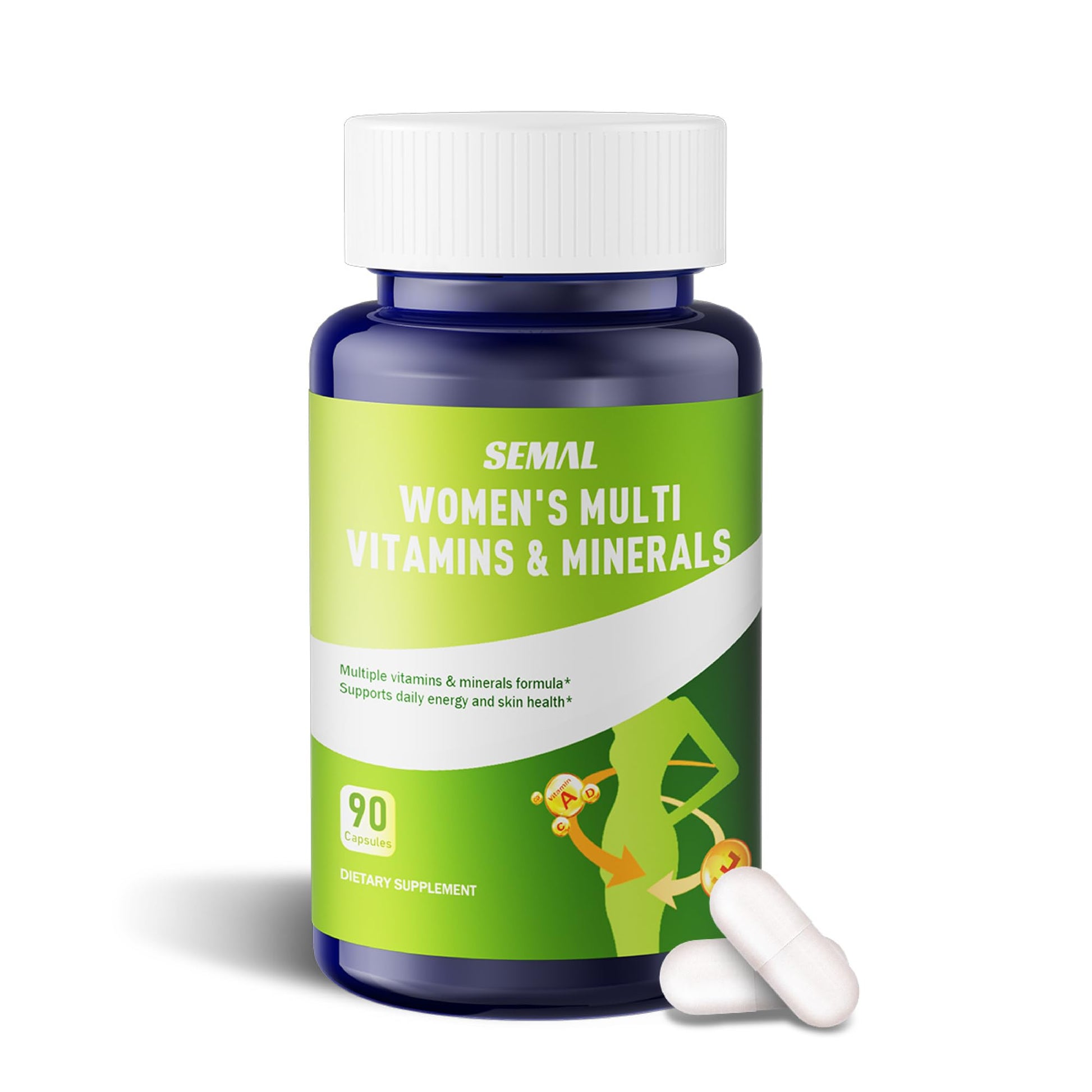 SEMAL Daily Multivitamin & Multimineral Supplement for Women, 90 Capsules