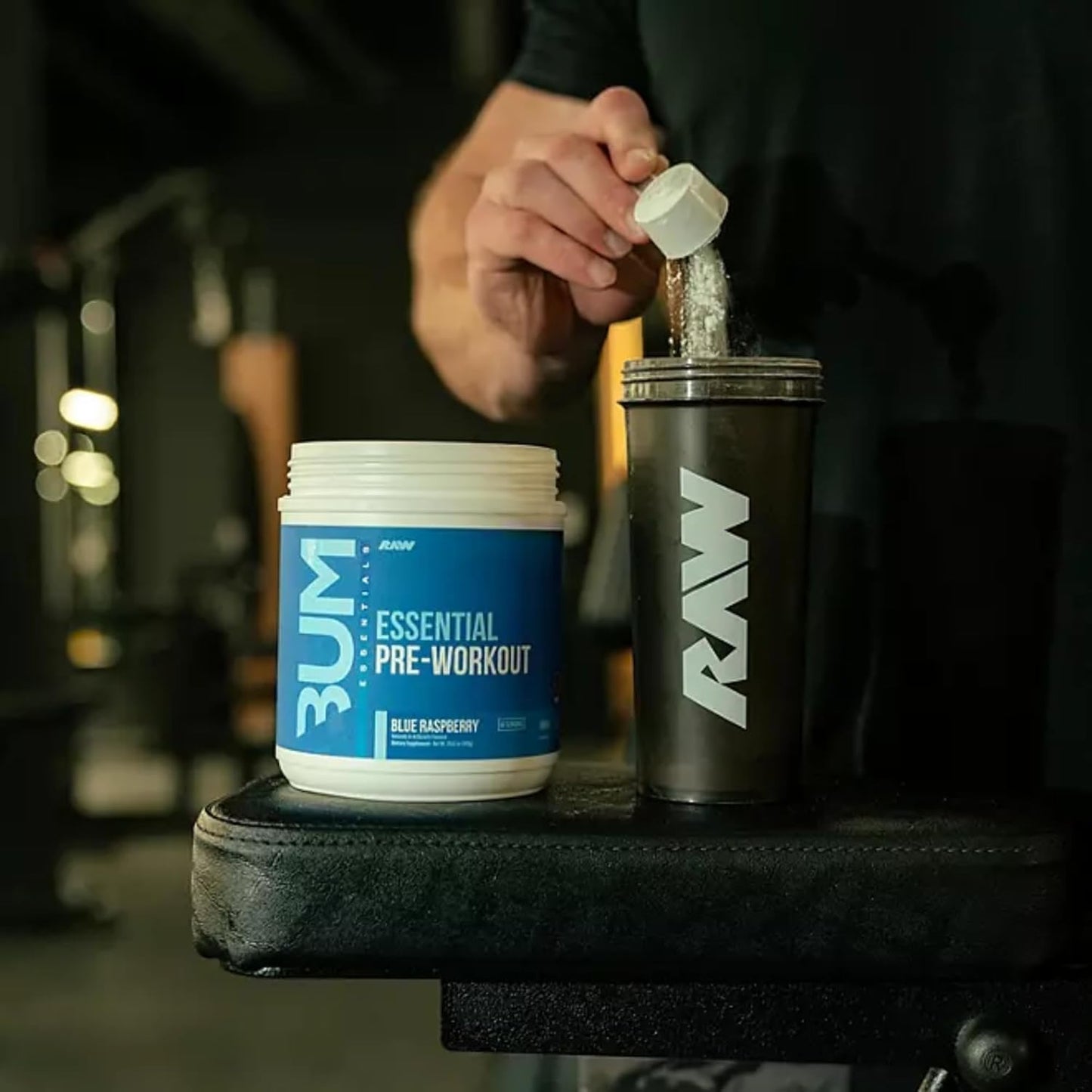 Generic RAW Essential Pre-Workout Powder – CBUM Formula, 29.62 oz