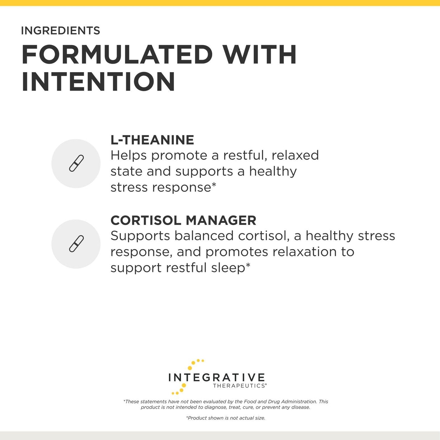 Integrative Therapeutics Cortisol Manager & L-Theanine Tablets 90
