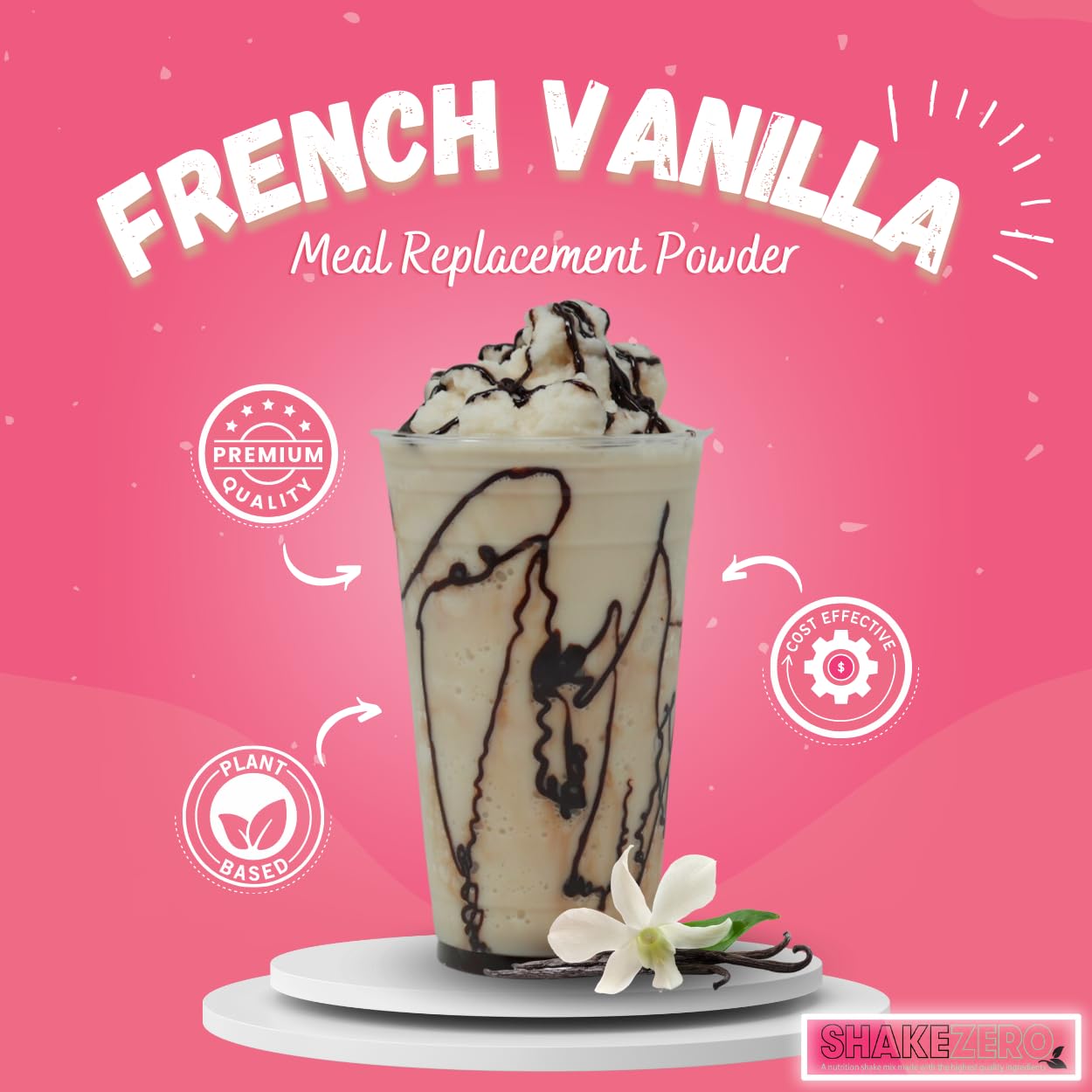 GramZero Shakezero French Vanilla Protein Powder, 80 oz
