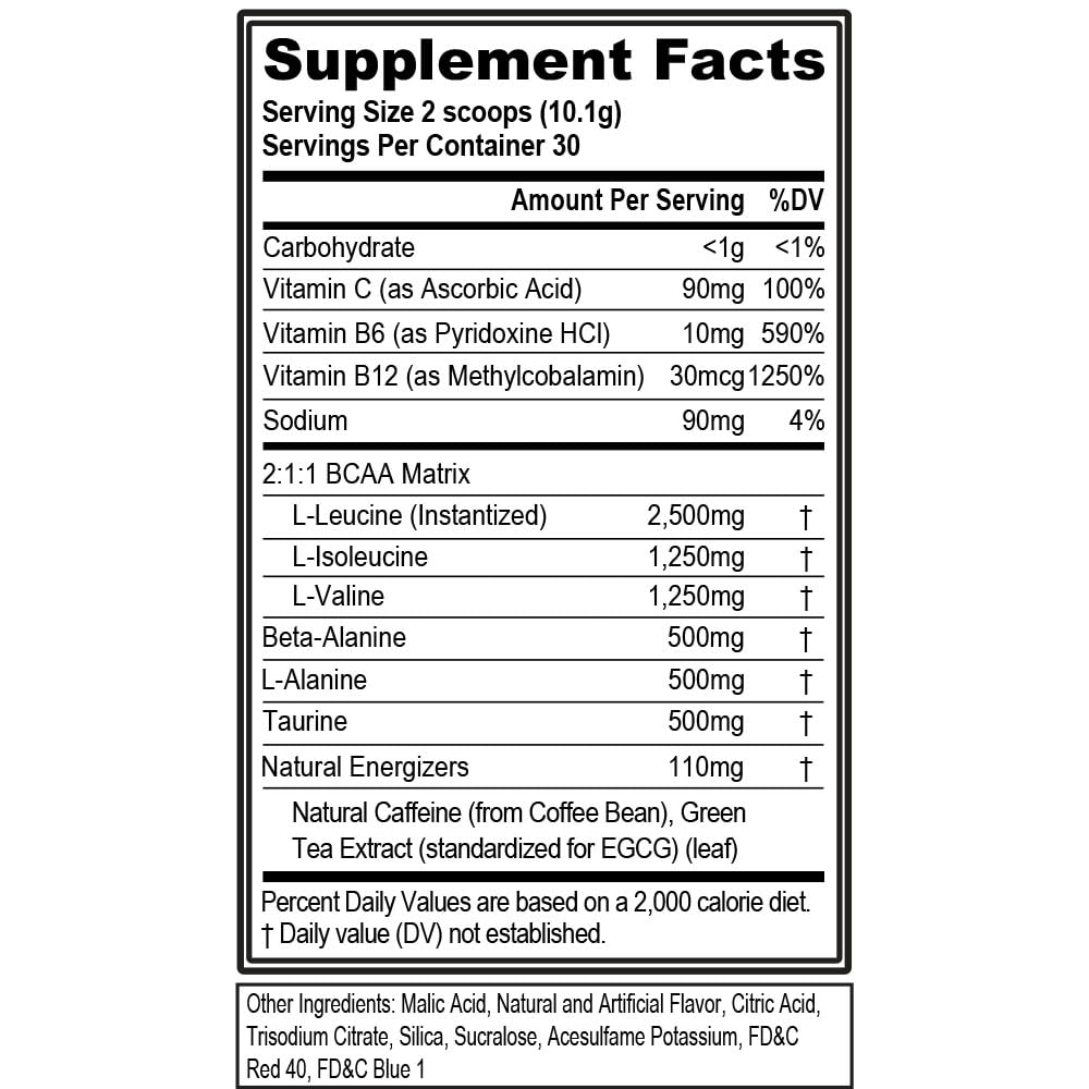 Evlution Replenishing BCAAs Powder, Grape and Blue Raz, 30 Servings Each