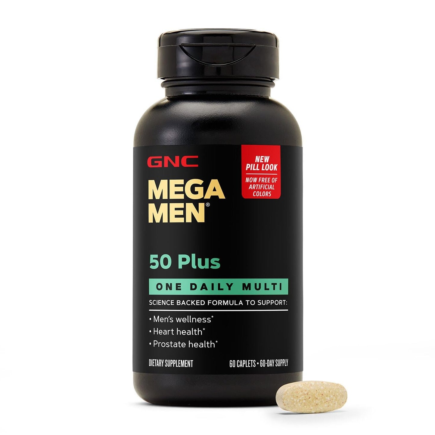 GNC Mega Men One Daily 50 Plus Caplets, 60 Count