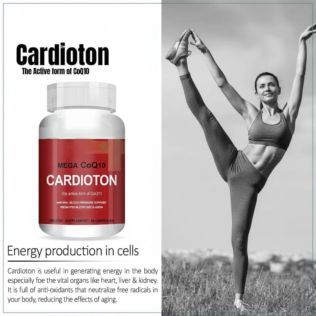 Generic Cardioton with Coenzyme Q10 & Arjuna Extract for Heart Health Capsule 60 Count