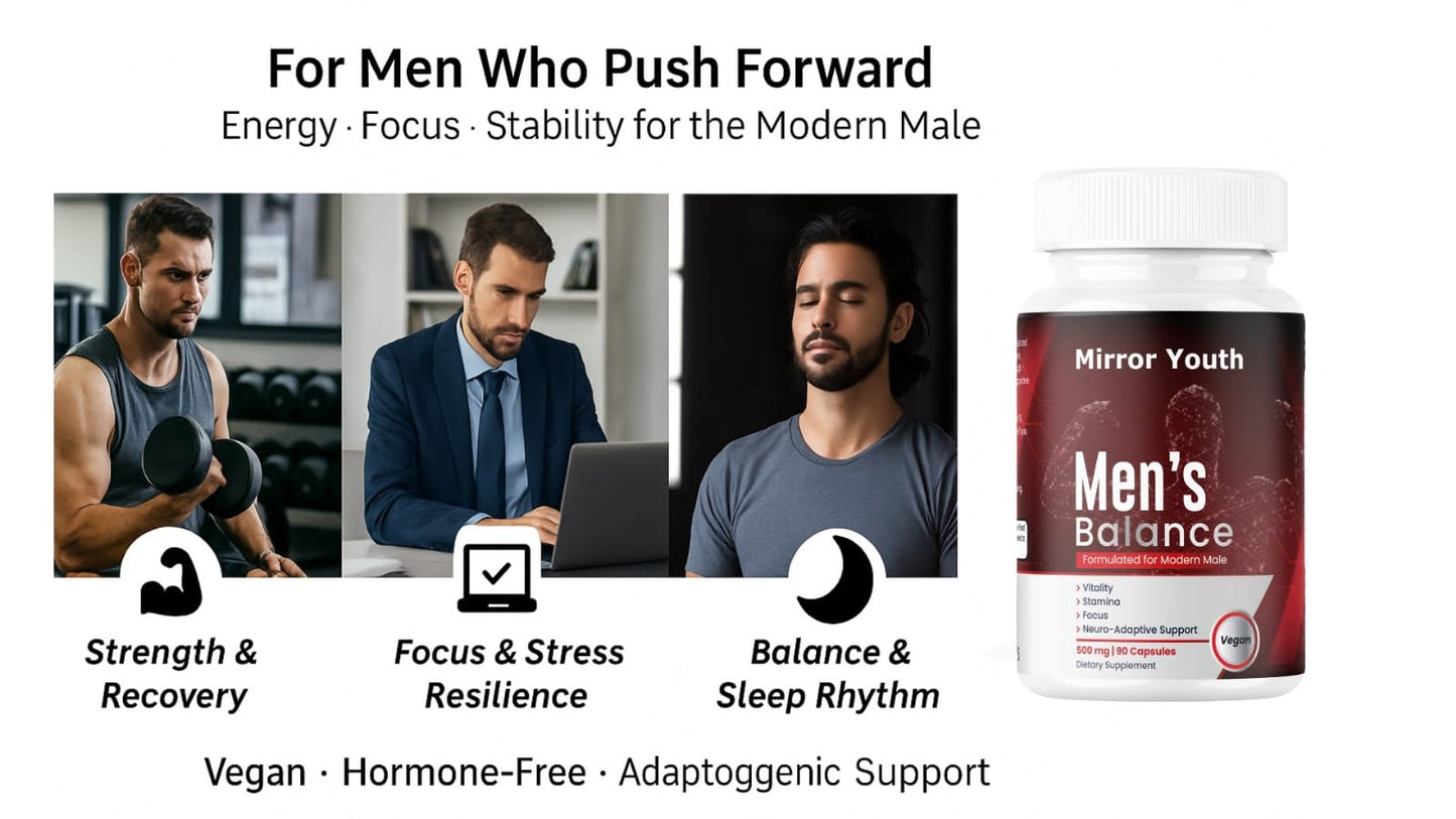 Mirror Youth Cistanche Tubulosa 400mg Men's Performance Supplement - Natural Vitality Energy Support with L-Citrulline, Black Maca, Ashwagandha, Pomegranate Herbal Complex Capsules 90 Count