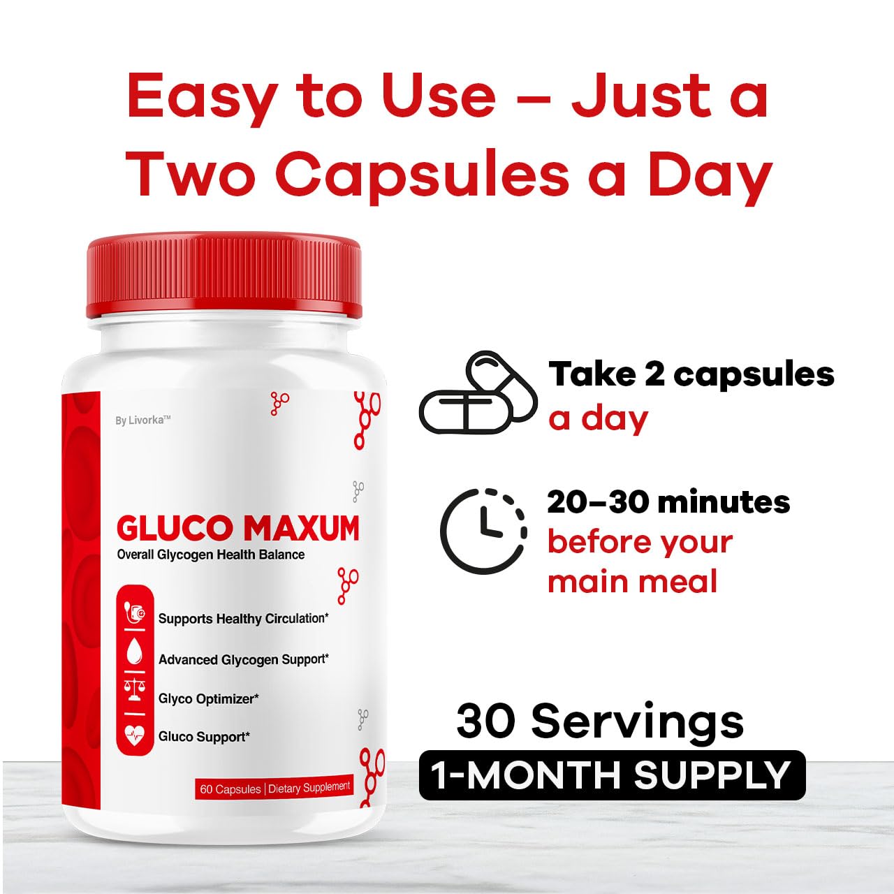 LIVORKA GlucoMaxum Capsules 120 Capsules
