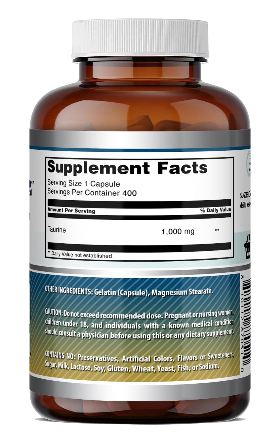 Amazing Nutrition Taurine 1000 Mg Capsule 400 Capsules