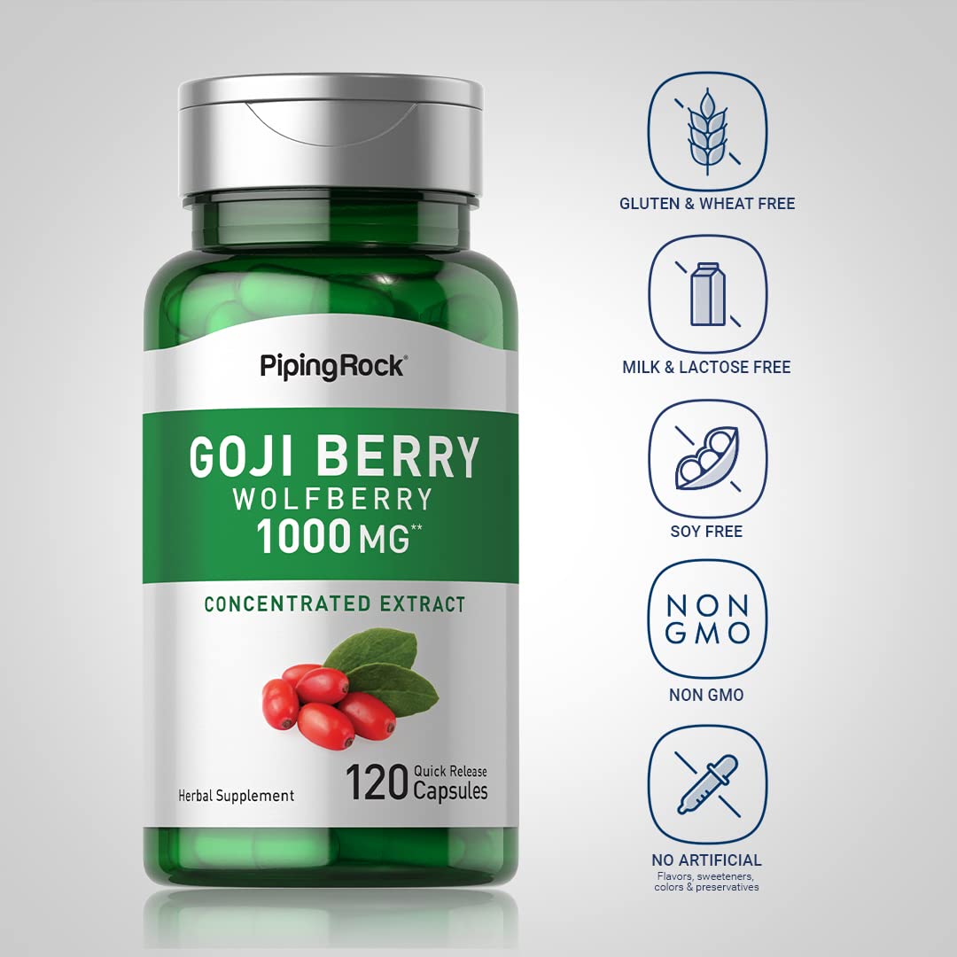 Piping Rock Goji Berry Supplement 120 Capsules