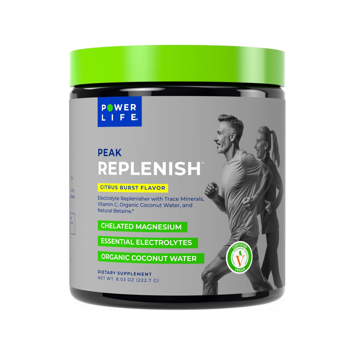 POWERLIFE Peak Replenish Magnesium Electrolyte Powder, 8.56 Ounce