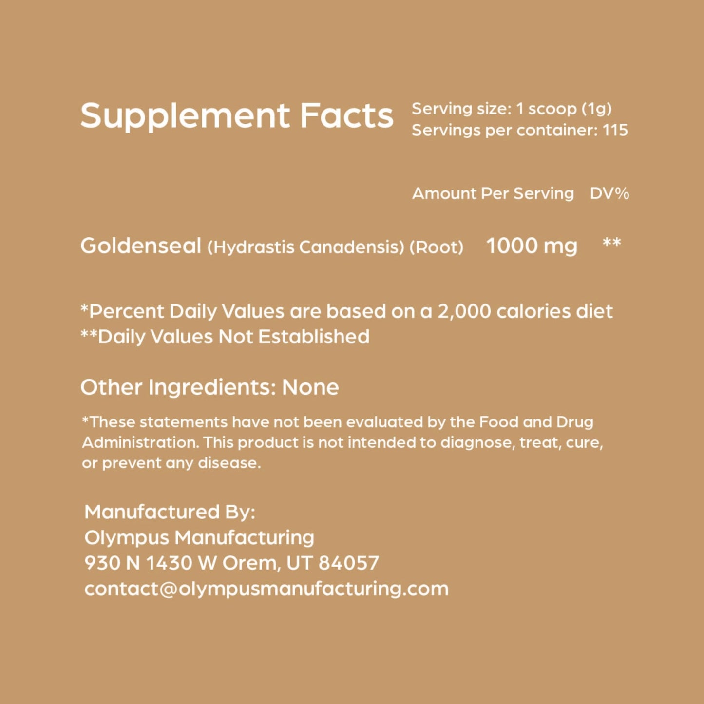 Dominant Golden Seal Powder, 4.05 oz, 115 Servings