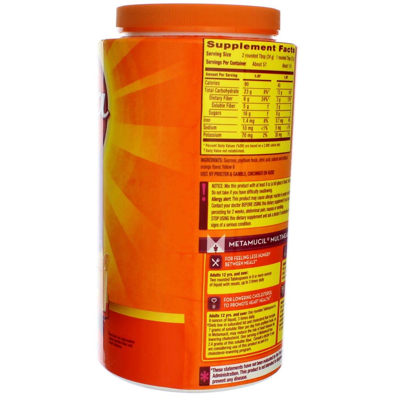 Metamucil Psyllium Fiber Supplement Powder 289.2