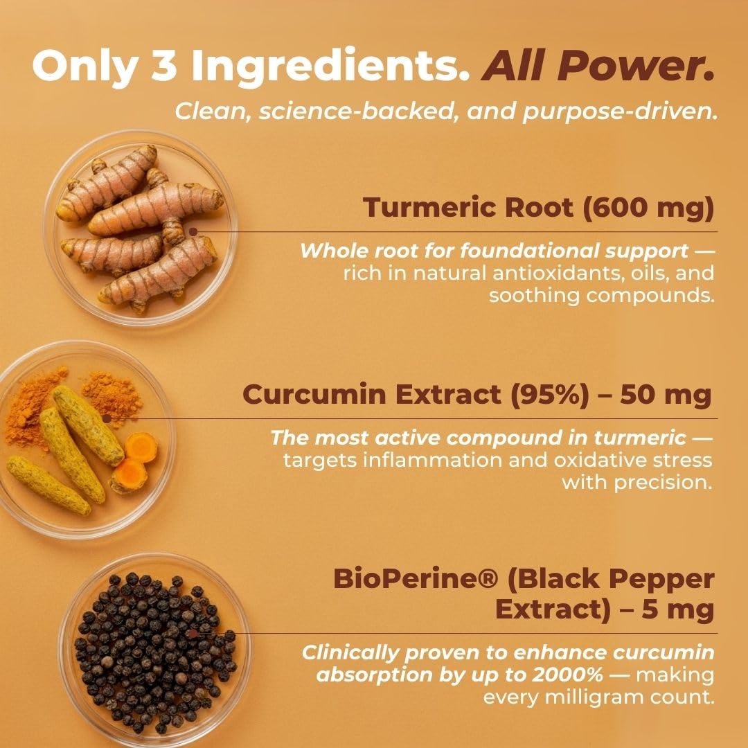 VITAL NUTRITIVE Turmeric Curcumin Supplement Capsule 60 Count