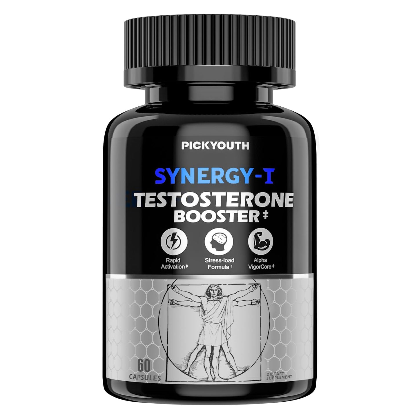 PickYouth Synergy-T Testosterone Booster Capsule, 60 Count