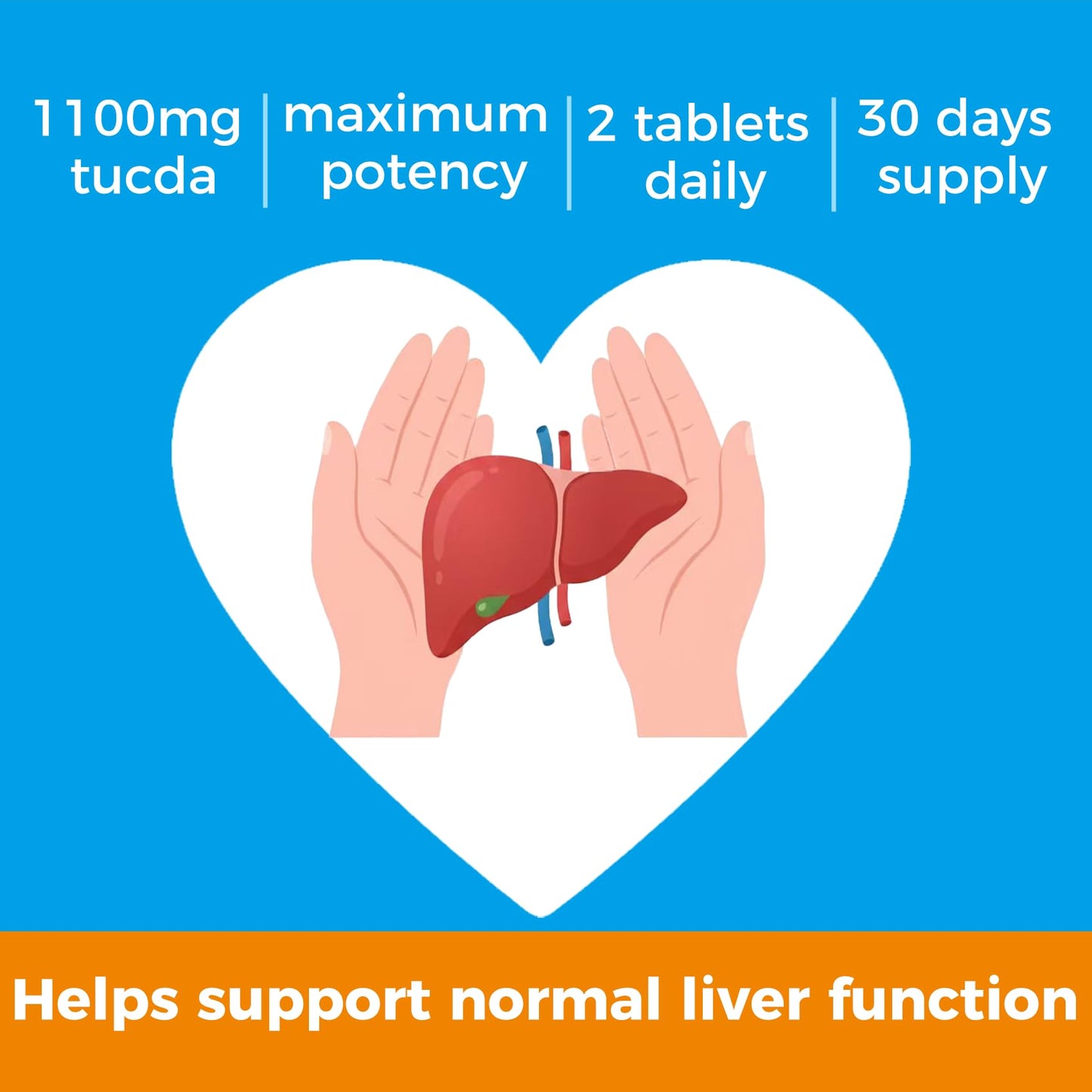 KPUQJAPG TUDCA Supplement 1100mg Liver Detox & Cleanse Capsules, 60 Count