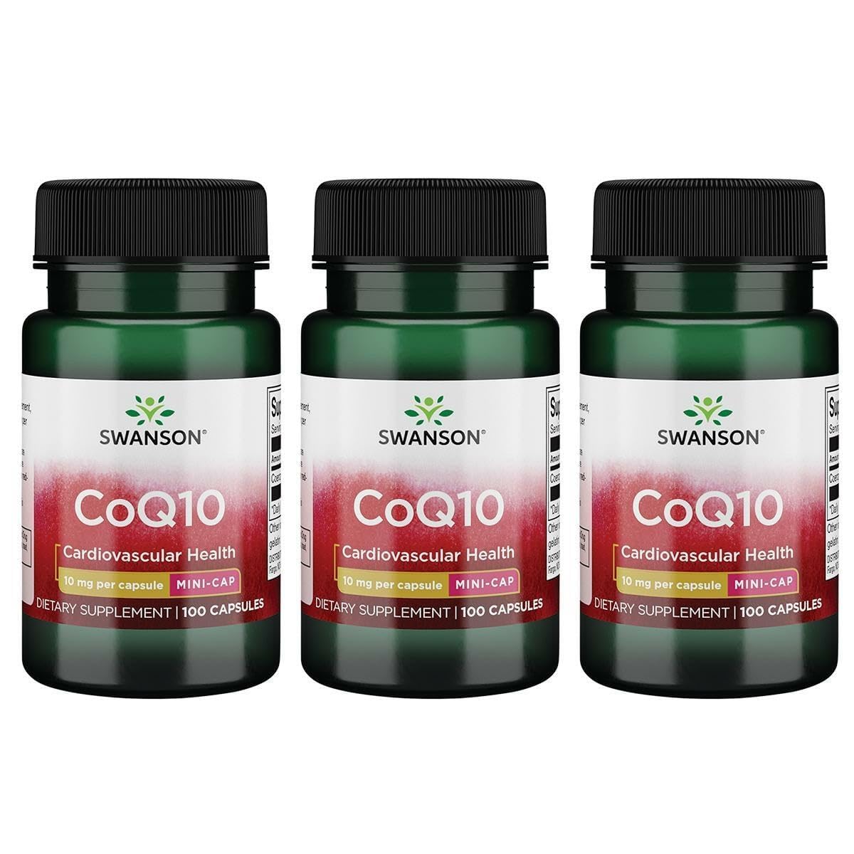 Swanson Premium Brand CoQ10 Mini Capsule 10 mg, 300 Capsules